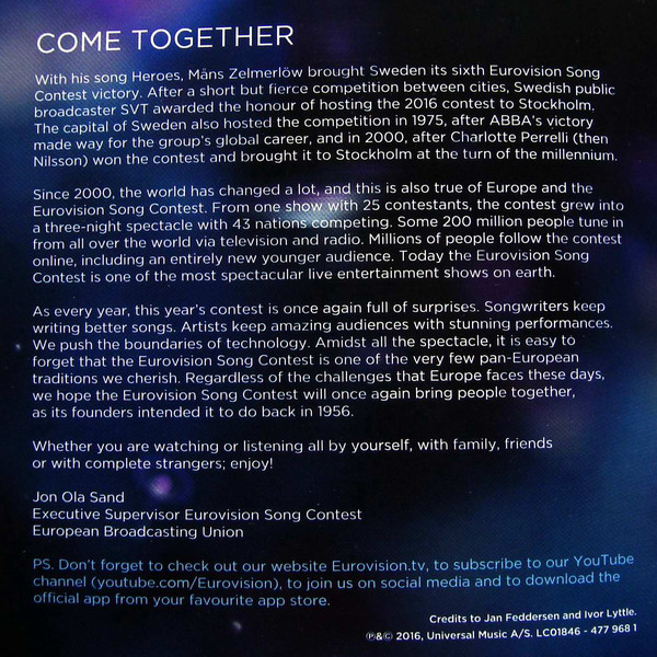 Eurovision Song Contest 2016; Stockholm come Together : Inlay07